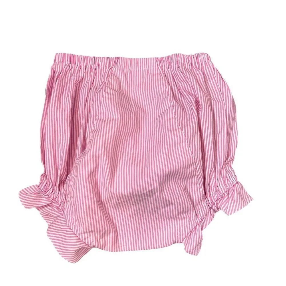Mi Golondrina Bloomers Bottom Baby 3 Pink White Striped Ruffle Girls Shorts 3t
